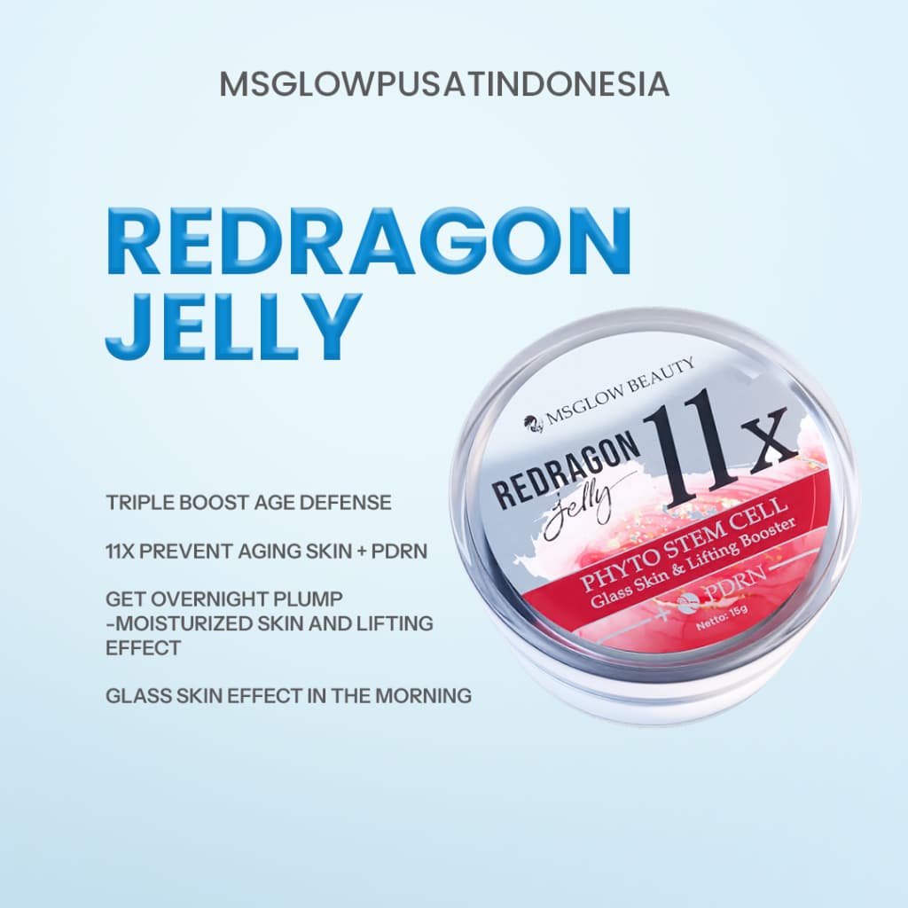 MsGlow Redragon Jelly - Skincare untuk kulit berminyak, foto produk detail