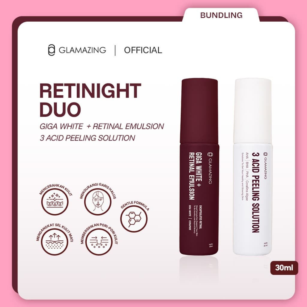 Glamazing Giga White + Retinal - Skincare untuk kulit berminyak, foto produk detail