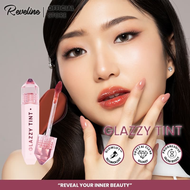 Reveline Glazzy Tint - Lips untuk kulit berminyak, foto produk detail