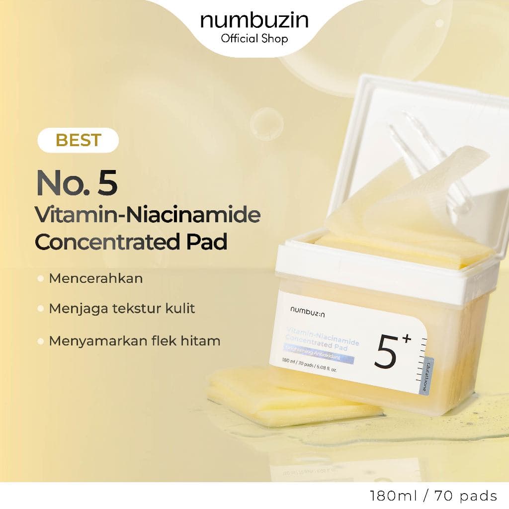 Numbuzin Vitamin-Niacinamide Pad - Skincare untuk kulit berminyak
