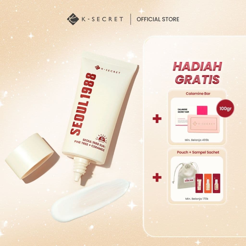 K-Secret 1988 Sunscreen - Skincare untuk kulit berminyak, foto produk detail