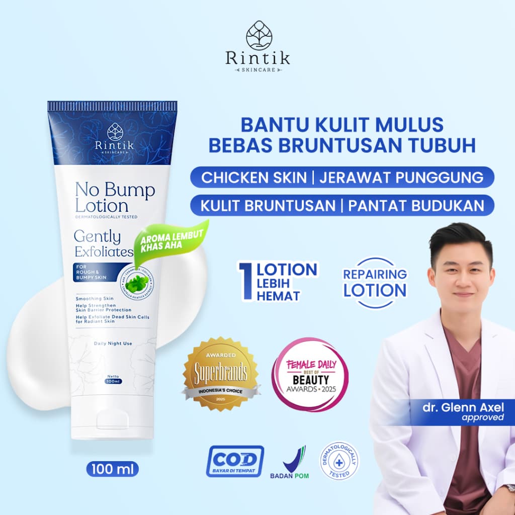 Rintik Skincare No Bump Lotion - Skincare untuk kulit berminyak, foto produk detail