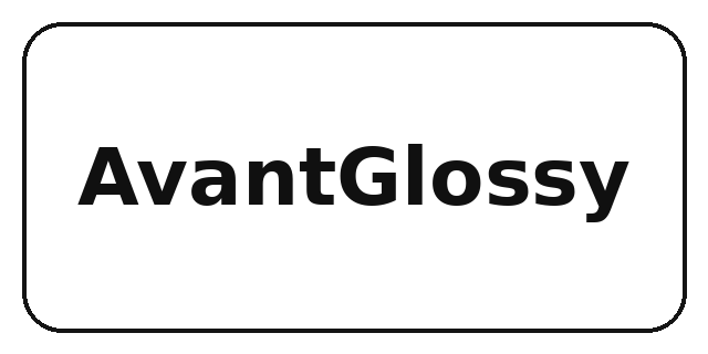 Logo brand AvantGlossy — kolaborasi dengan Ismi Maulidia