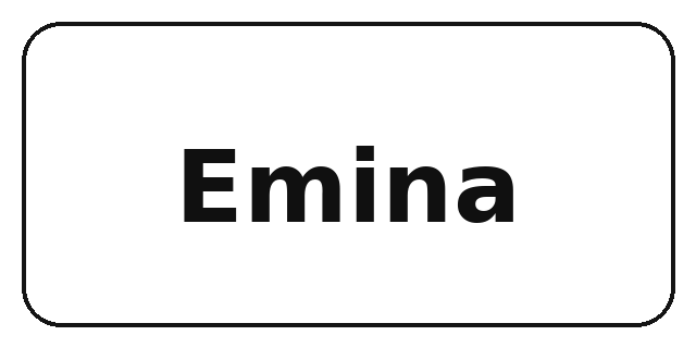 Logo brand Emina — kolaborasi dengan Ismi Maulidia